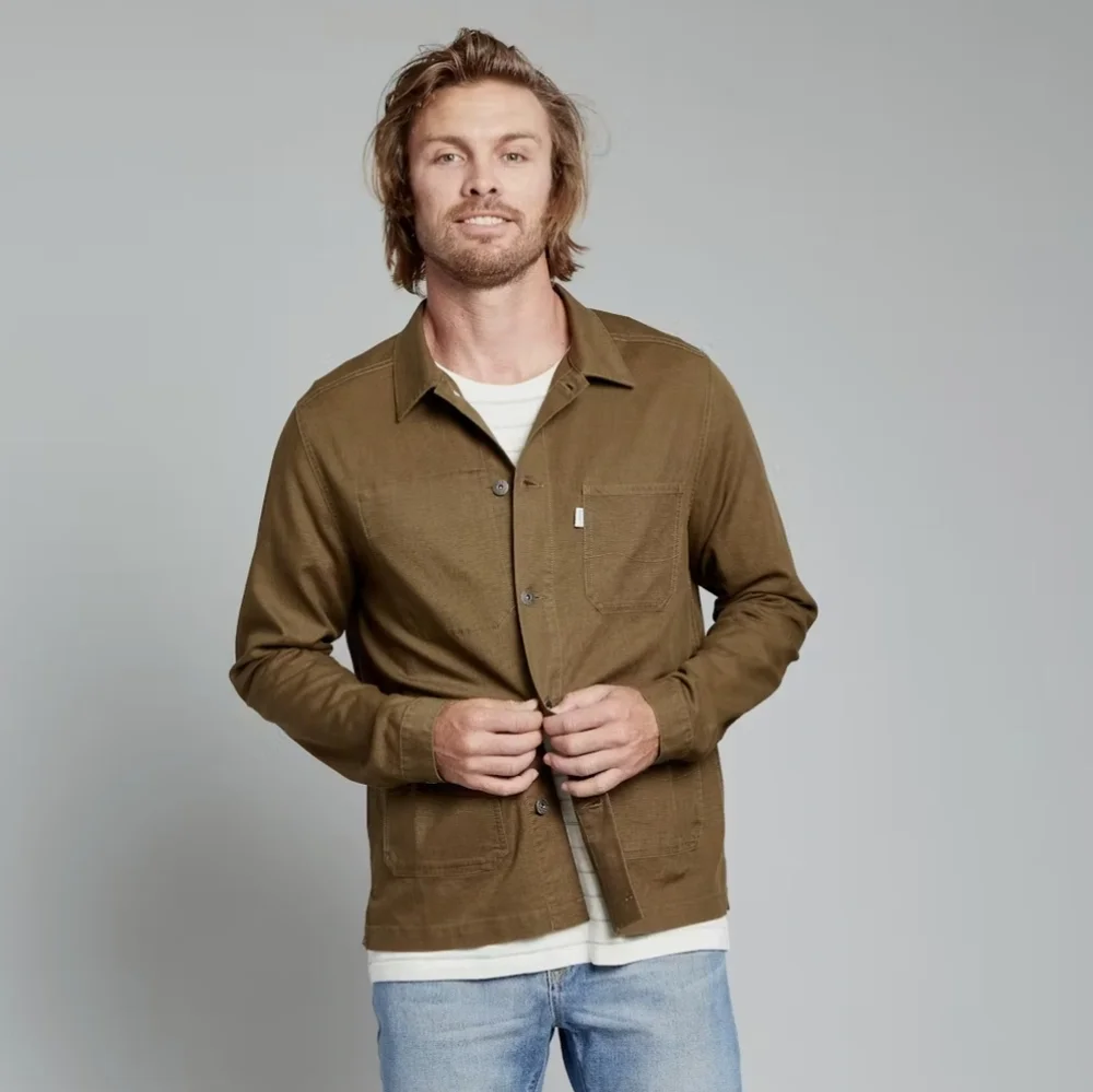 Men's Olive Military Field Jacket - Picture 1 of 15